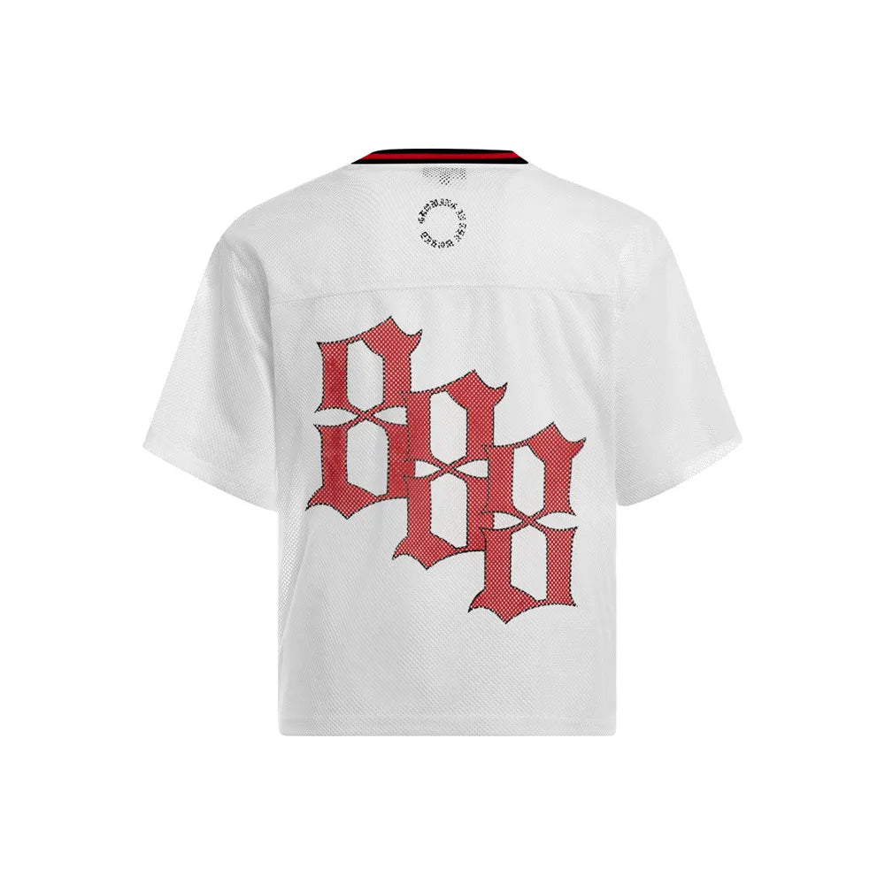 Classic Football "Growing" Y2K Mesh V Neck Jersey