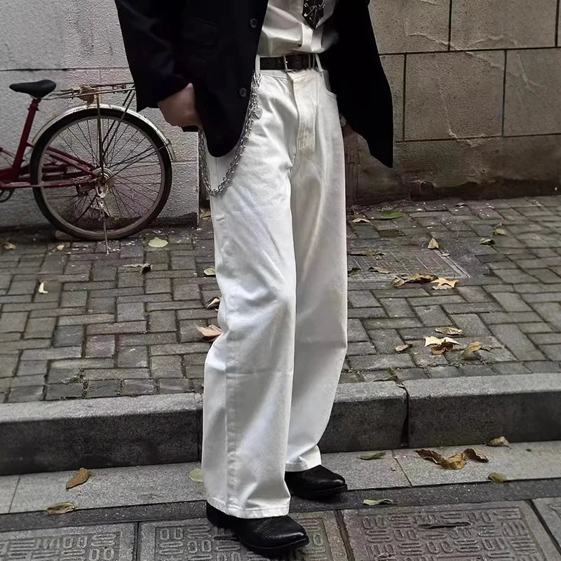 Classic Y2K Essential White Denim Jeans