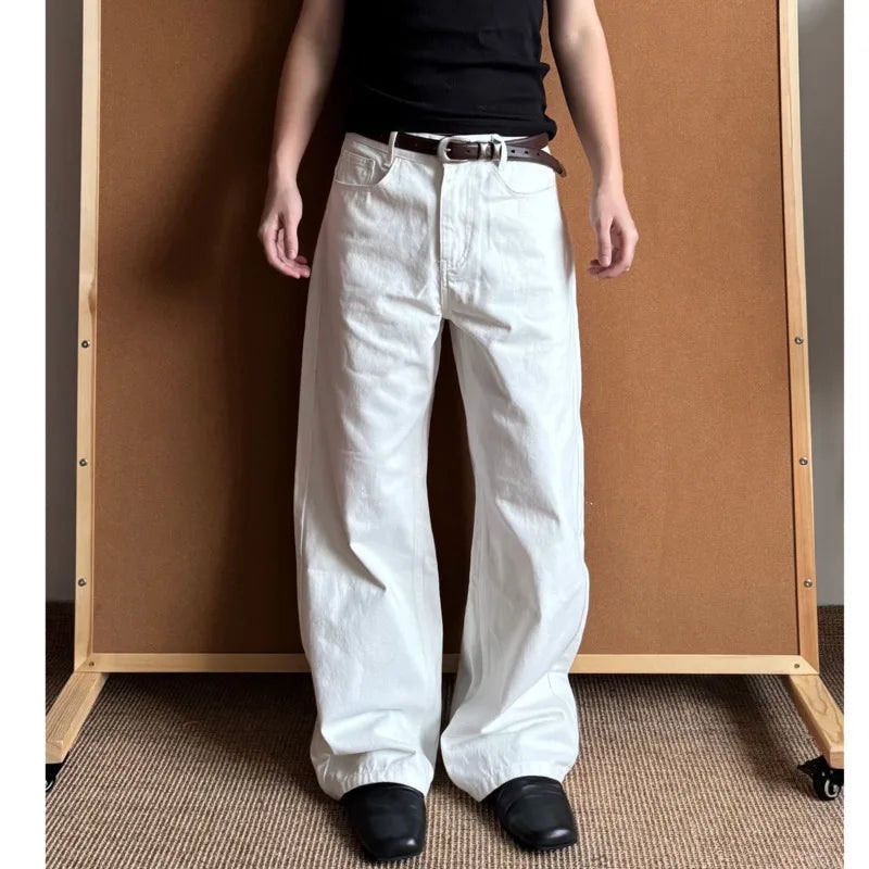 Classic Y2K Essential White Denim Jeans