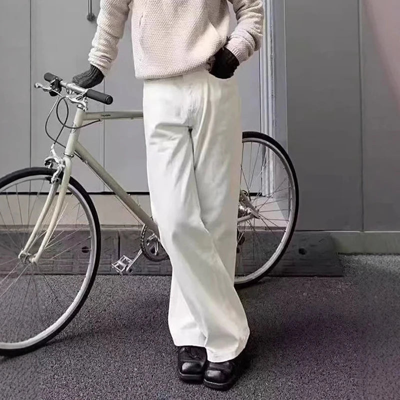 Classic Y2K Essential White Denim Jeans