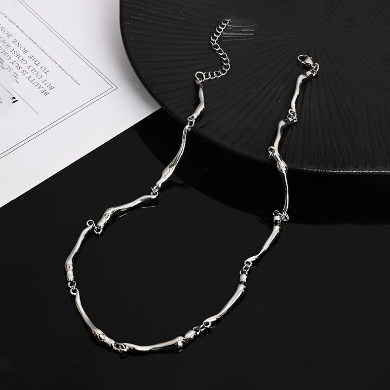 Connected Bones Metal Necklace