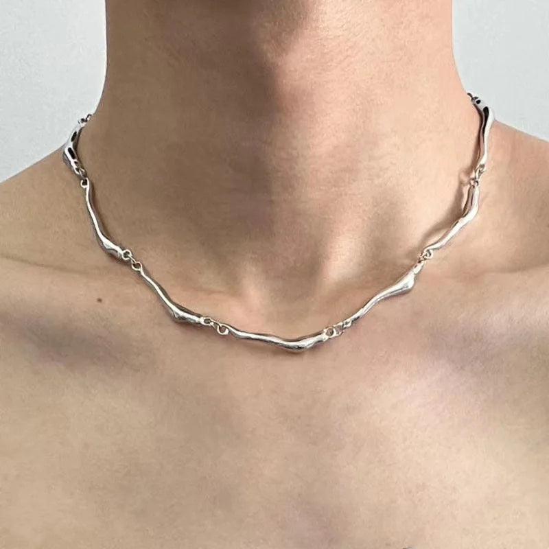 Connected Bones Metal Necklace