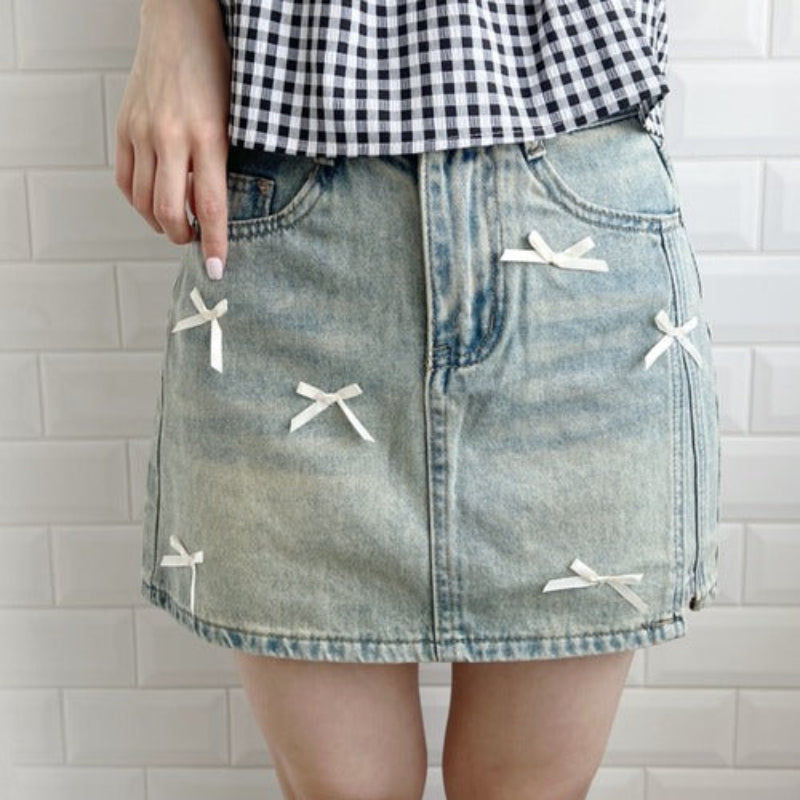 Coquette Y2K Mini Bows Mini Skirt