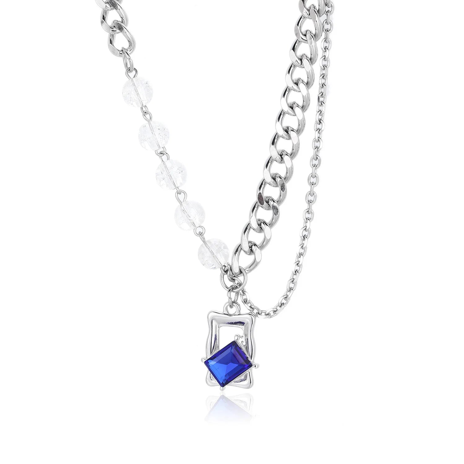 Cracked Imitation Pearl Necklace