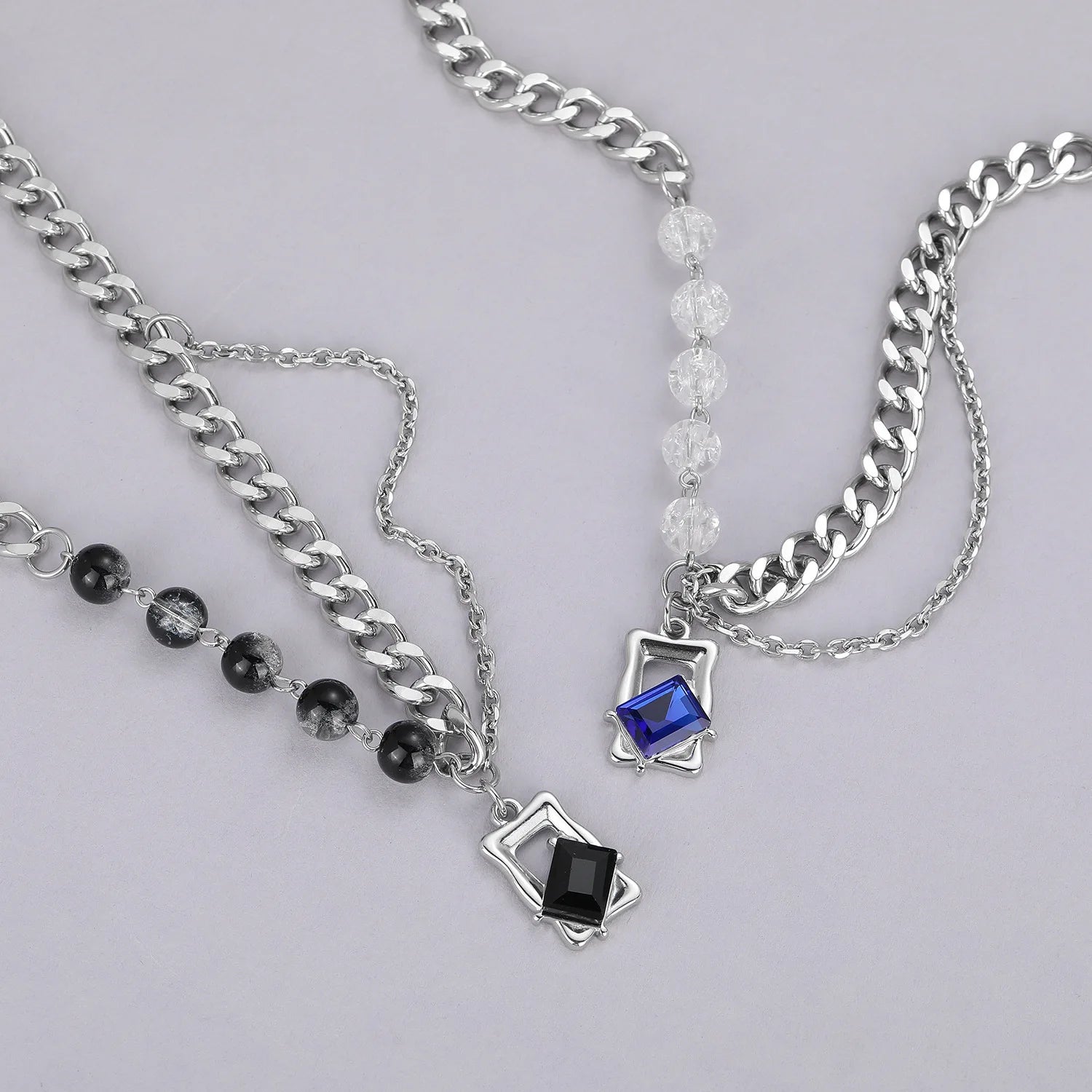 Cracked Imitation Pearl Necklace