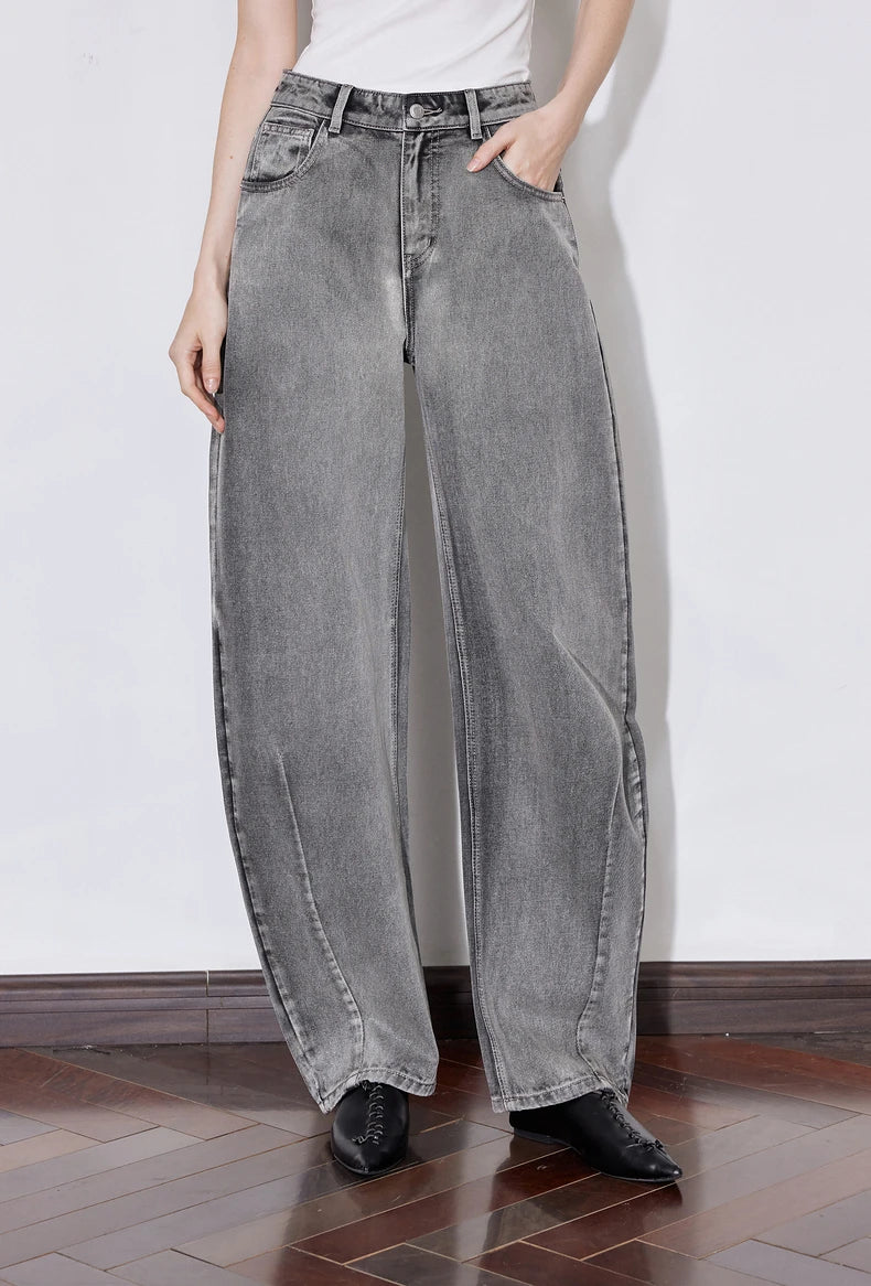 Denim Y2K Mid Waist Boyfriend Fit Jeans