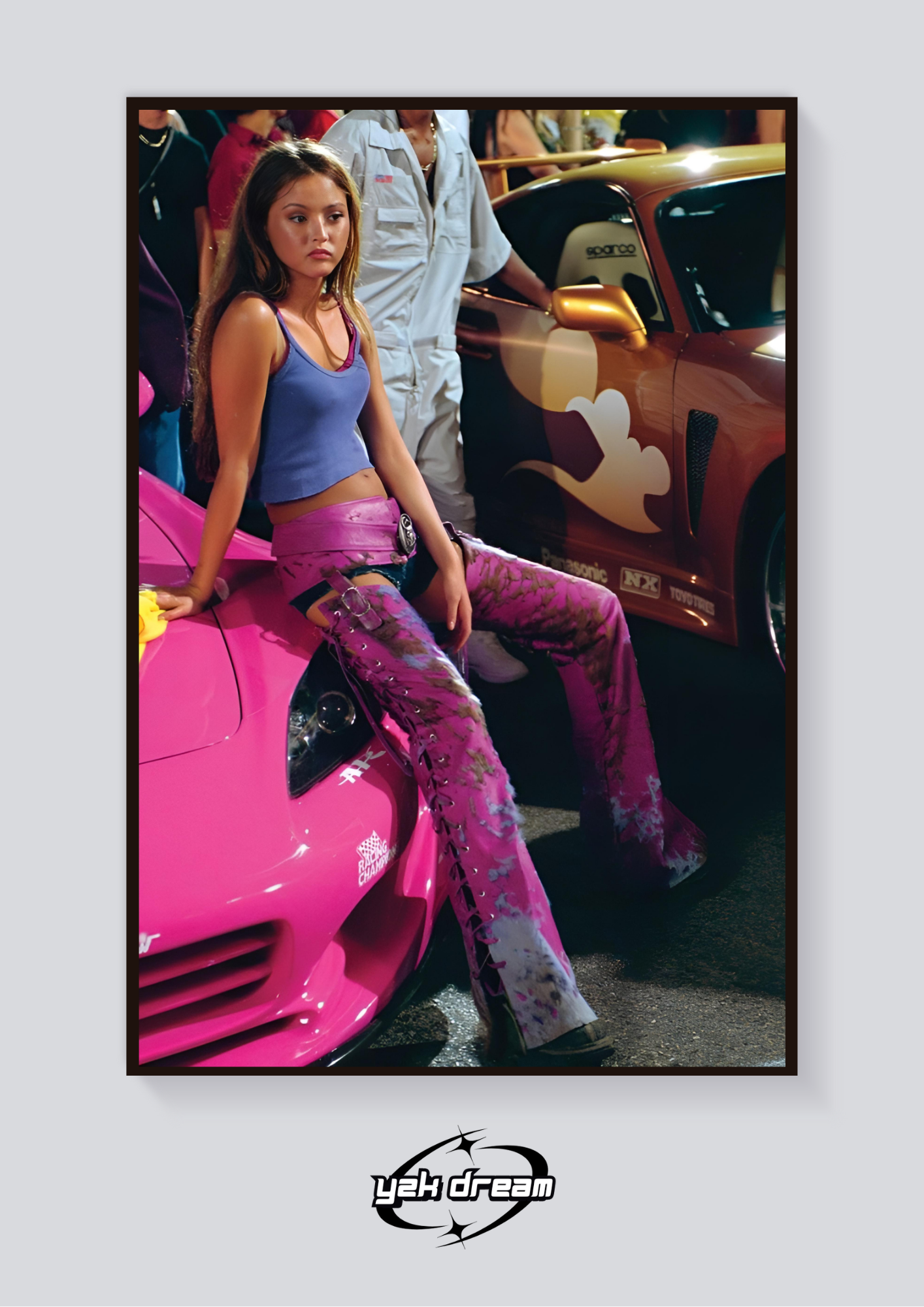 Y2K Devon Aoki Pink Car Poster