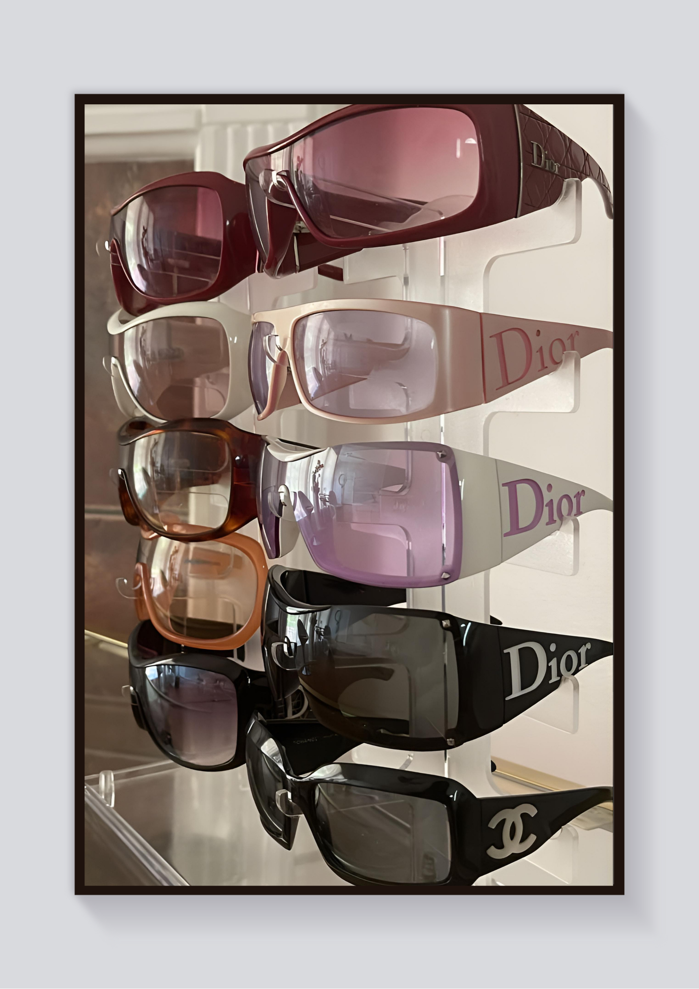 Y2K Dior Shades Stack Poster