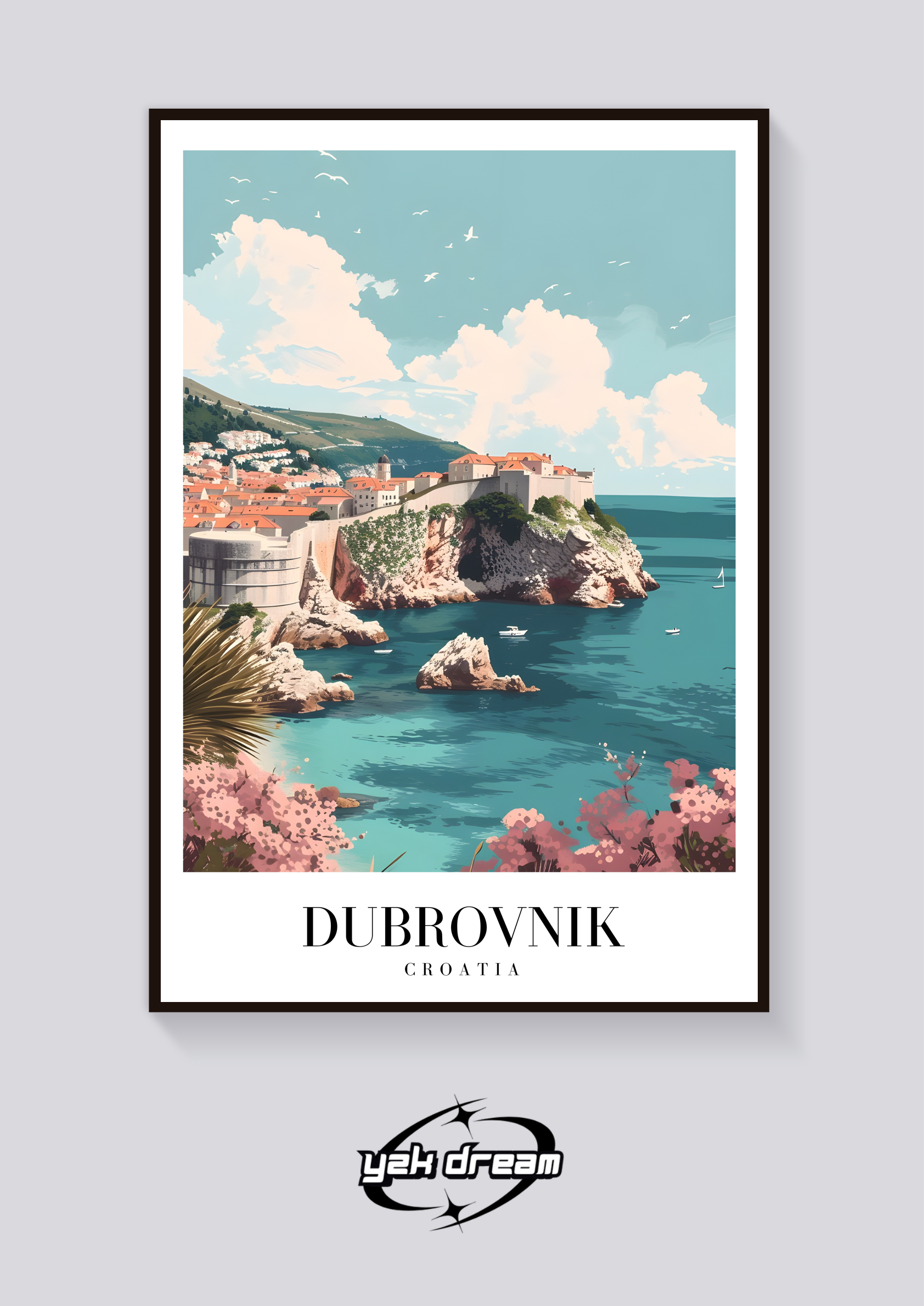 Dubrovnik Coast Vintage Poster