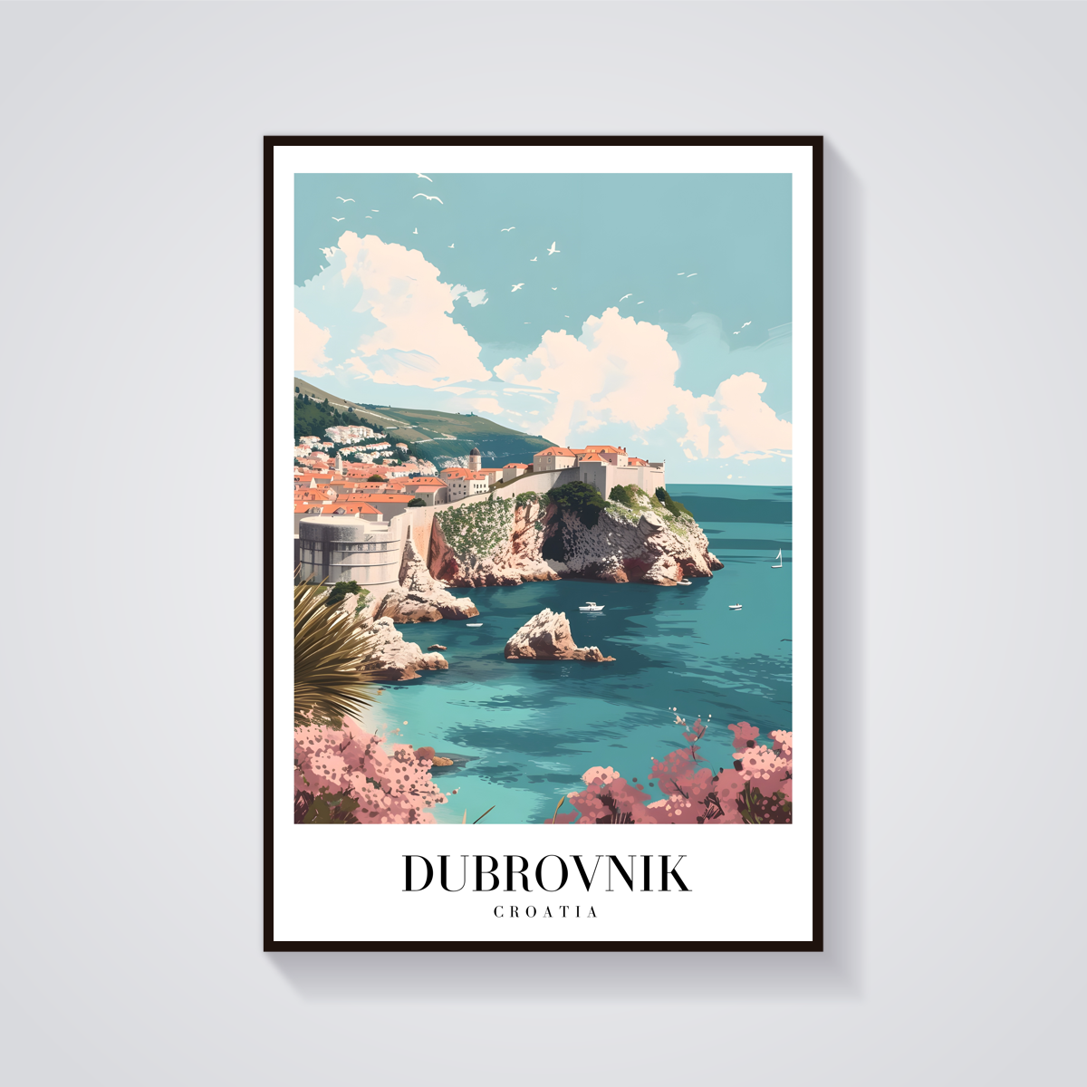 Dubrovnik Coast Vintage Poster