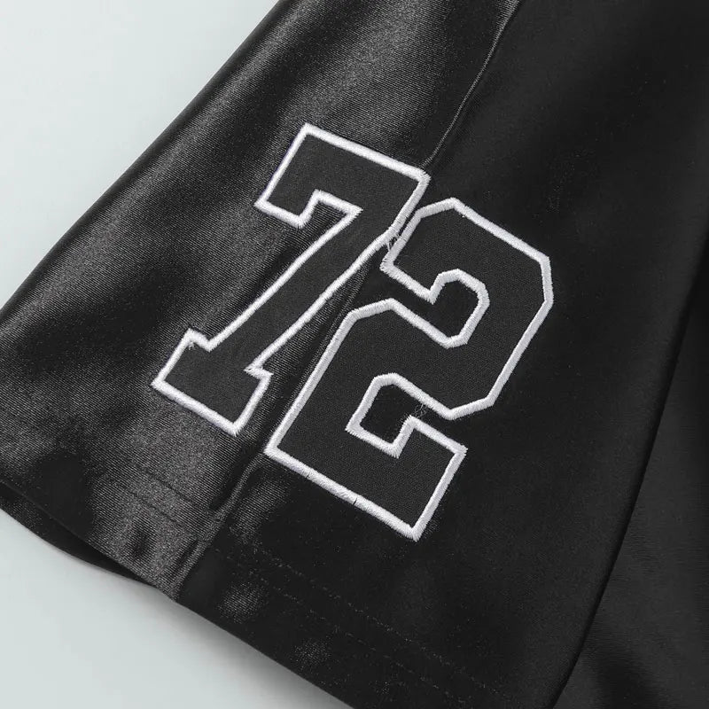 Embroidered Star Patchwork Y2K Mesh Football Jersey