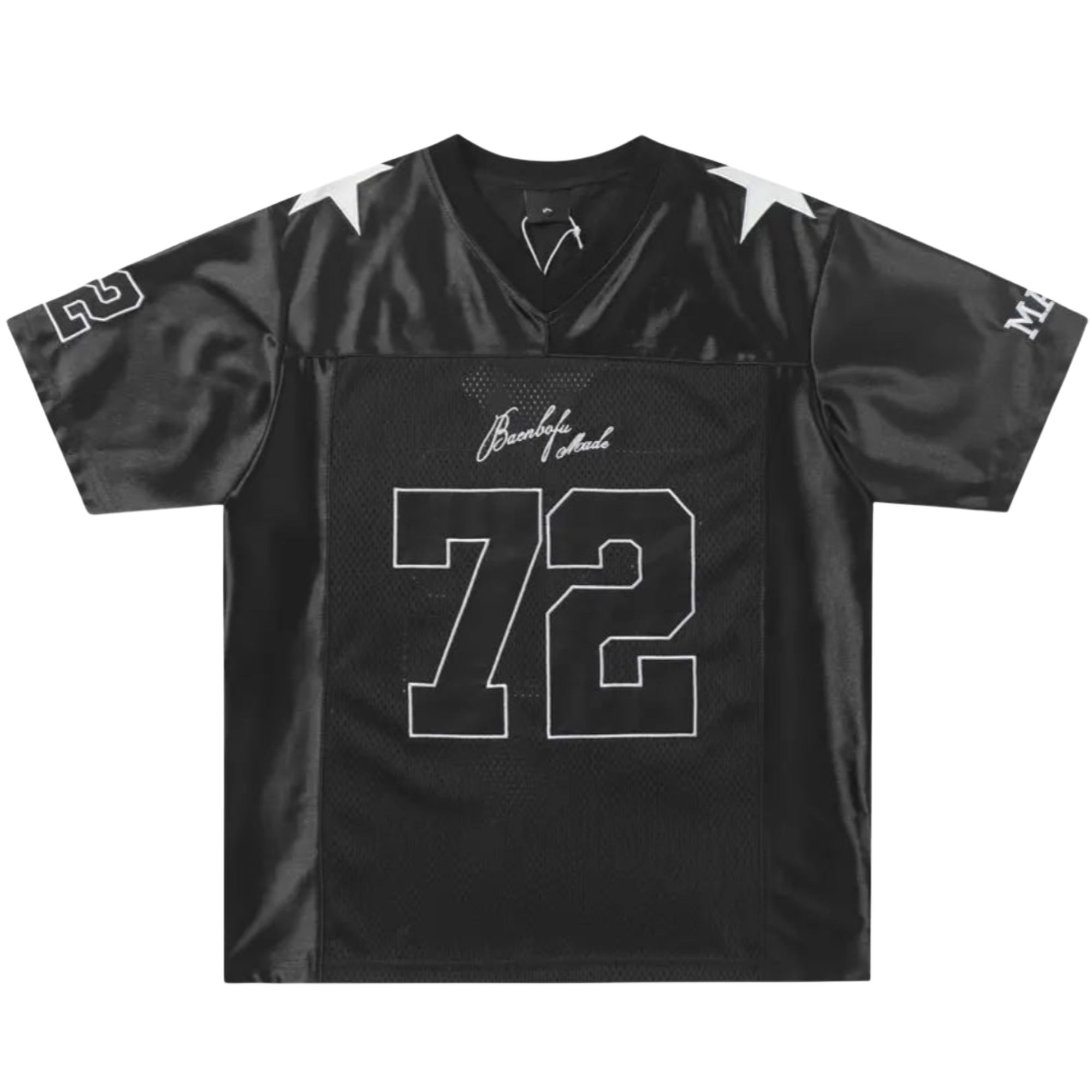 Embroidered Star Patchwork Y2K Mesh Football Jersey