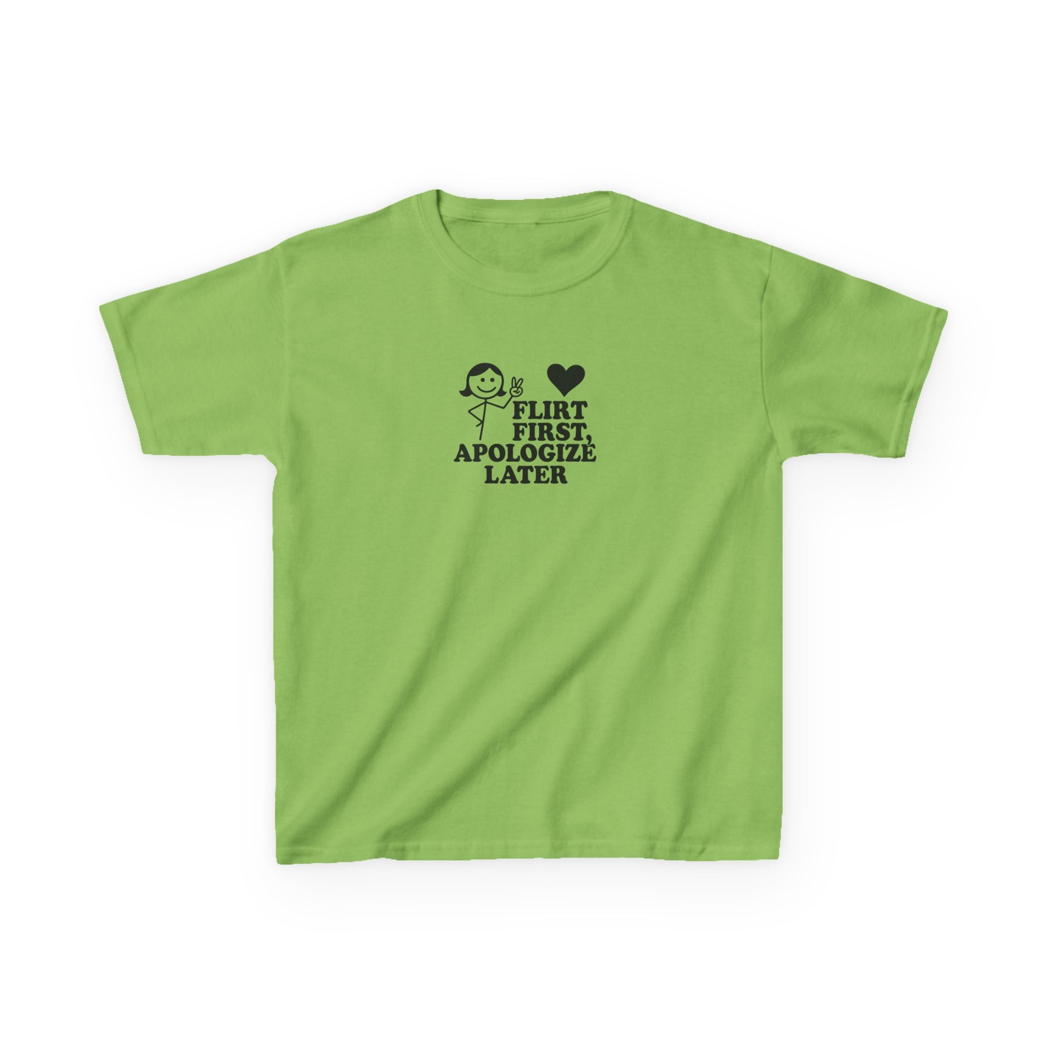 Flirt First, Apologise Later Graphic Baby Tee