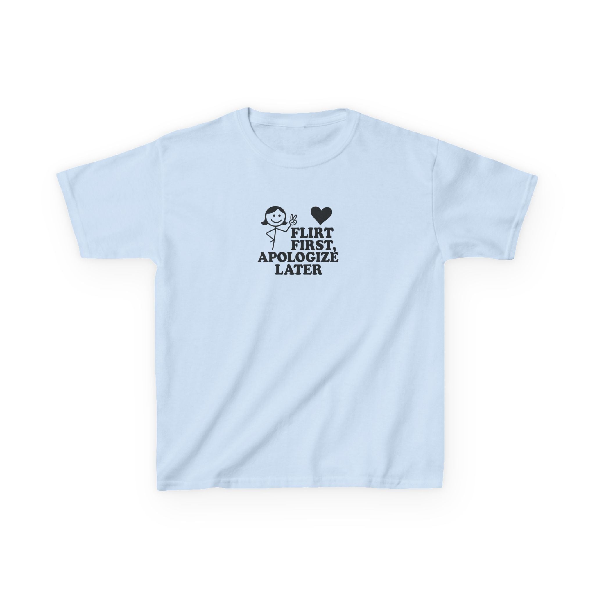 Flirt First, Apologise Later Graphic Baby Tee
