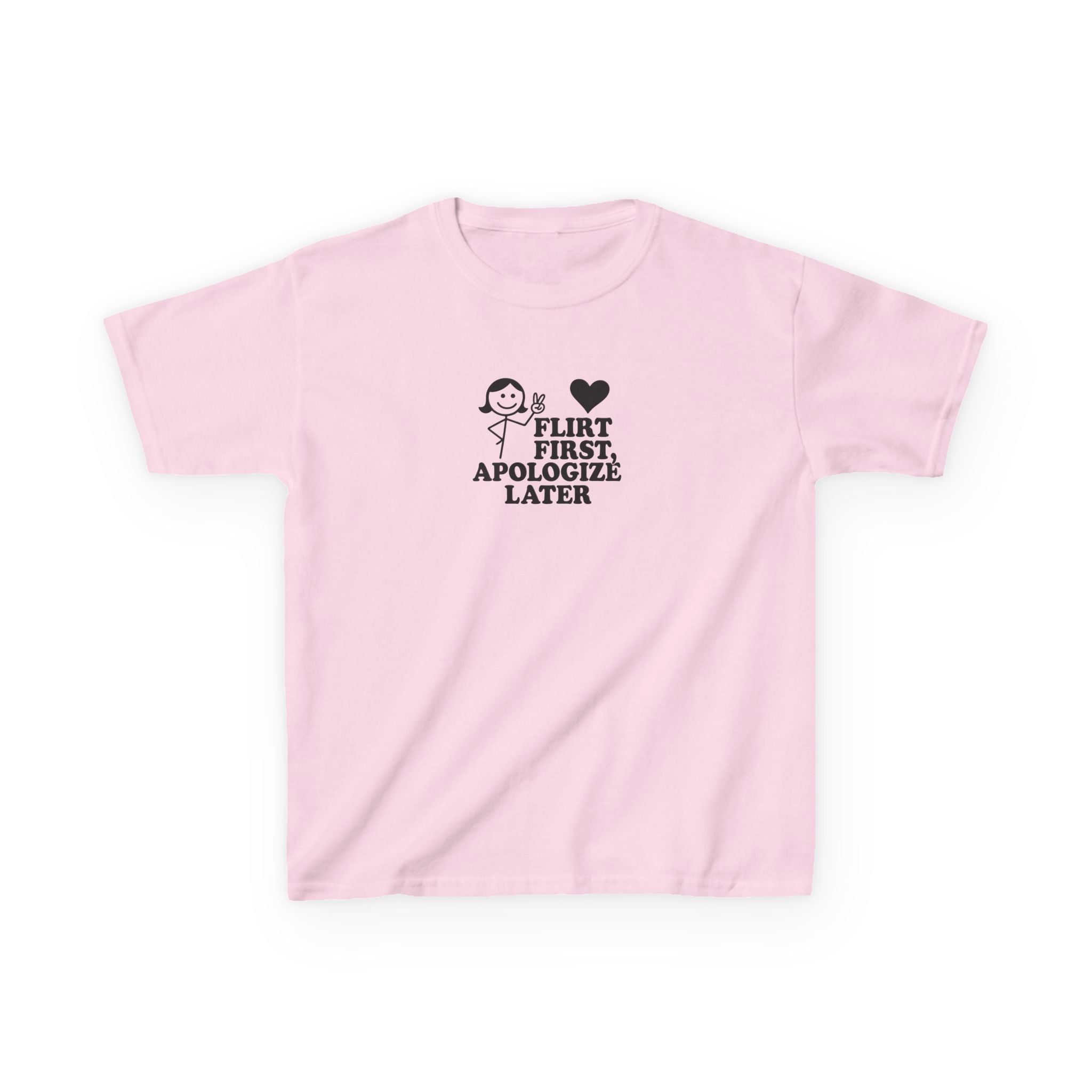 Flirt First, Apologise Later Graphic Baby Tee