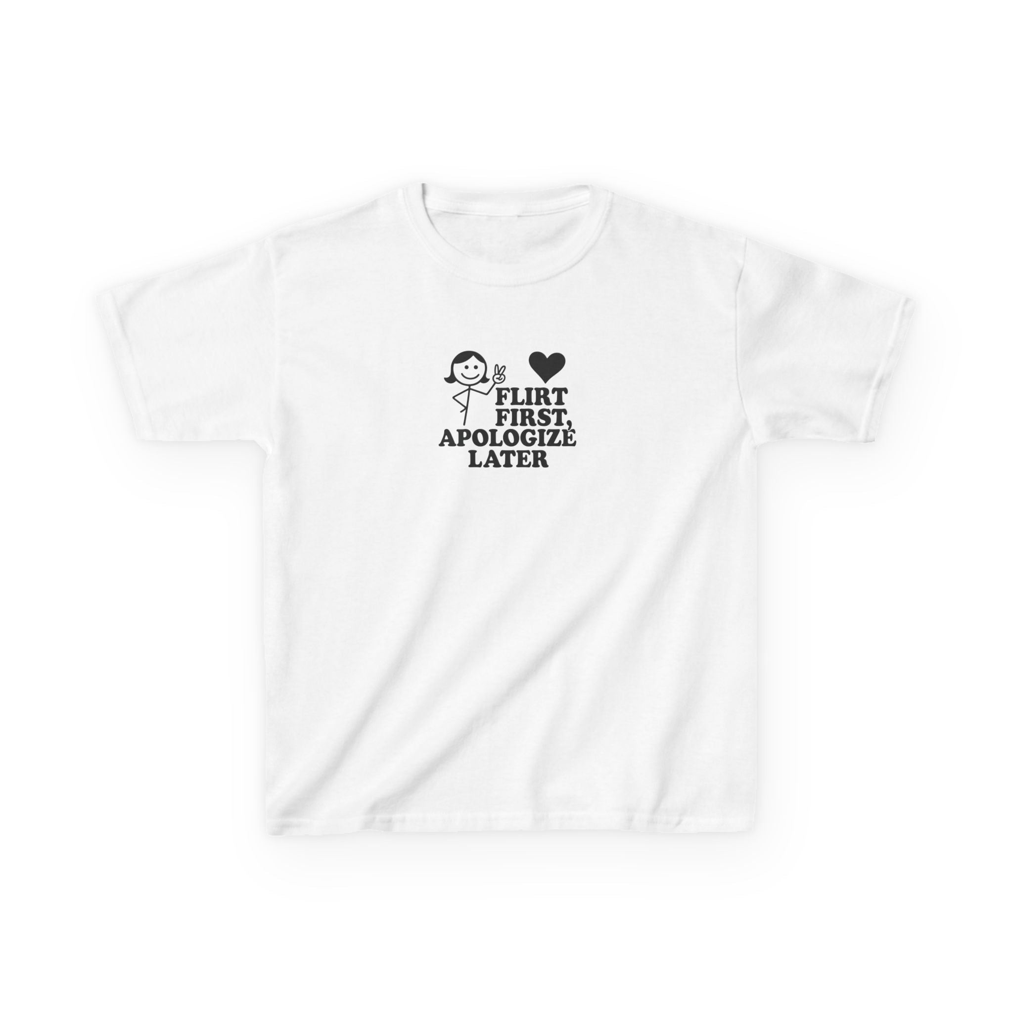 Flirt First, Apologise Later Graphic Baby Tee