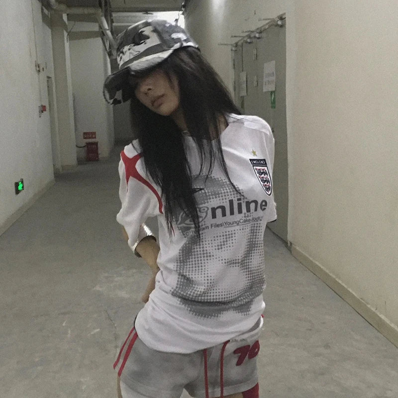 Grunge Y2K Aesthetic Football Jersey