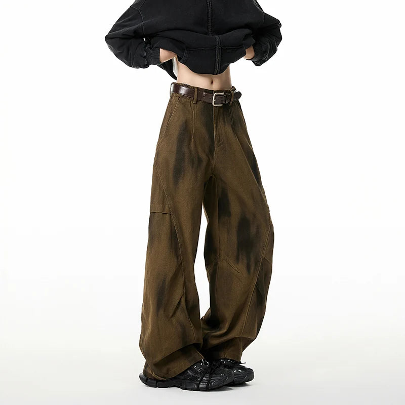 Grunge Y2K Baggy Wide Leg Cargo Trousers