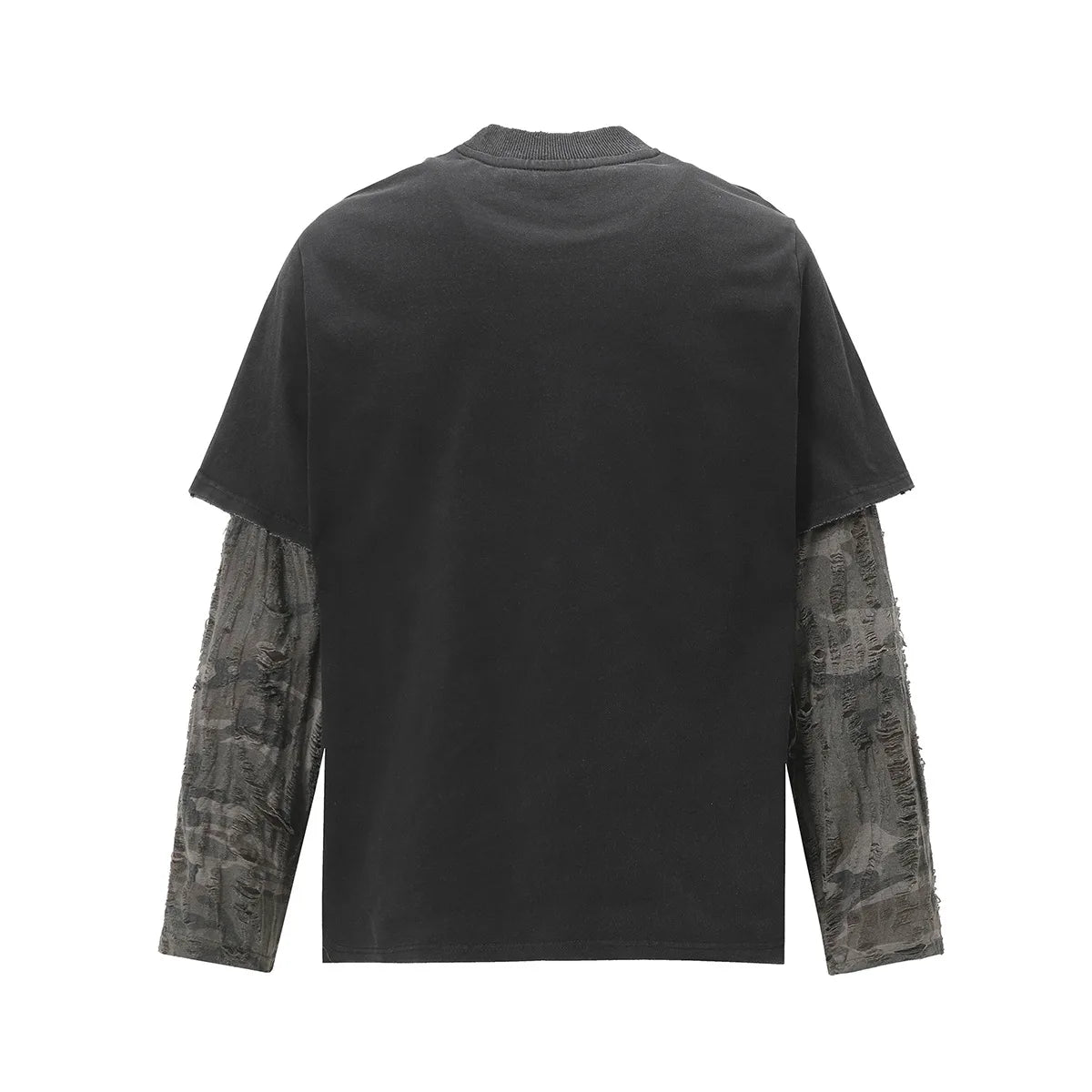 Grunge Y2K Mock Layered Long Sleeve Top