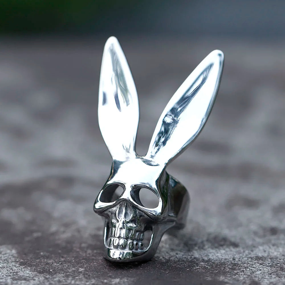 Halloween Skull Bunny Mask Ring