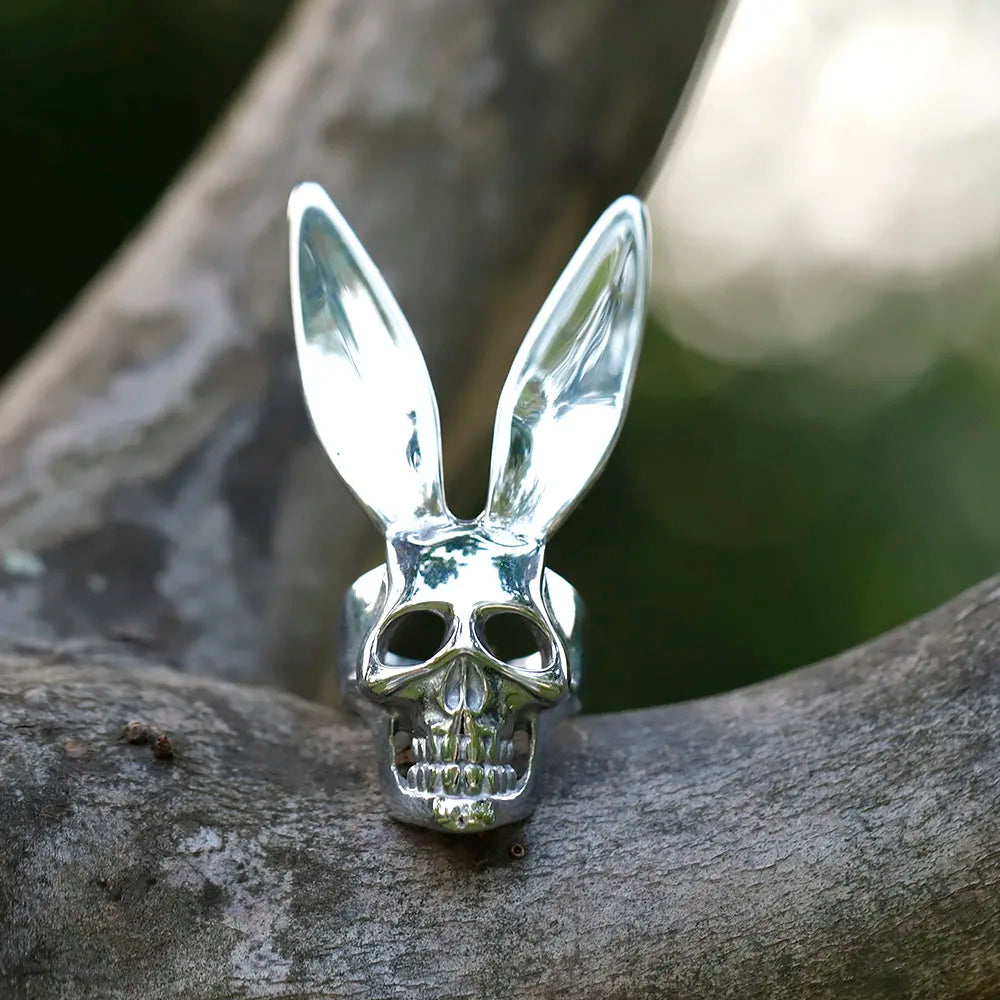 Halloween Skull Bunny Mask Ring