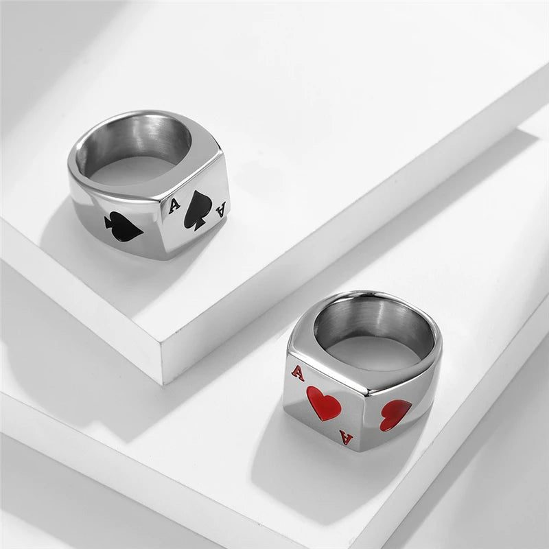 Hearts And Spades Signet Ring