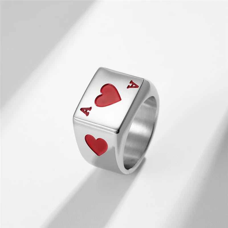 Hearts And Spades Signet Ring