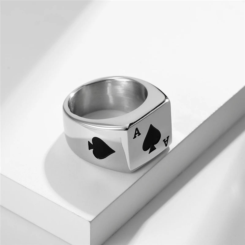 Hearts And Spades Signet Ring