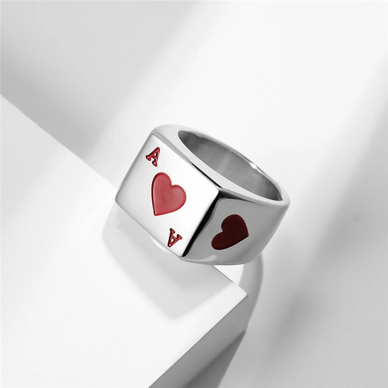 Hearts And Spades Signet Ring