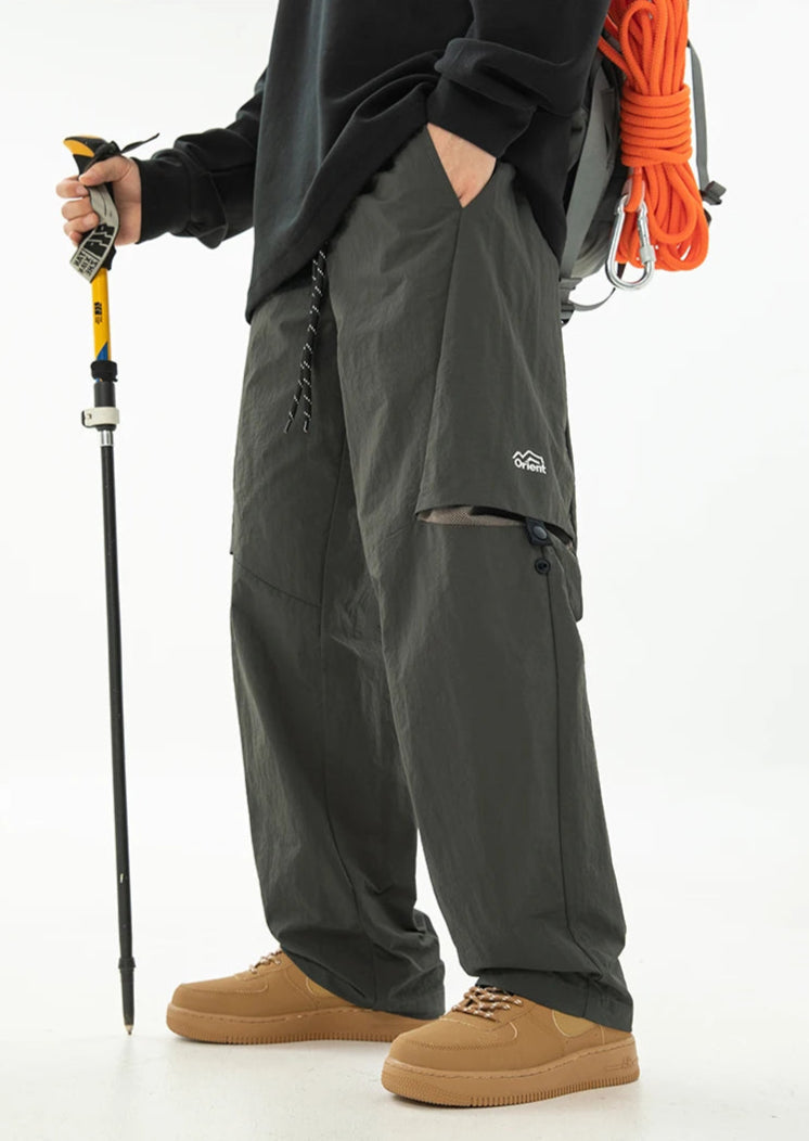Mens Outdoor Y2K Parachute Trousers