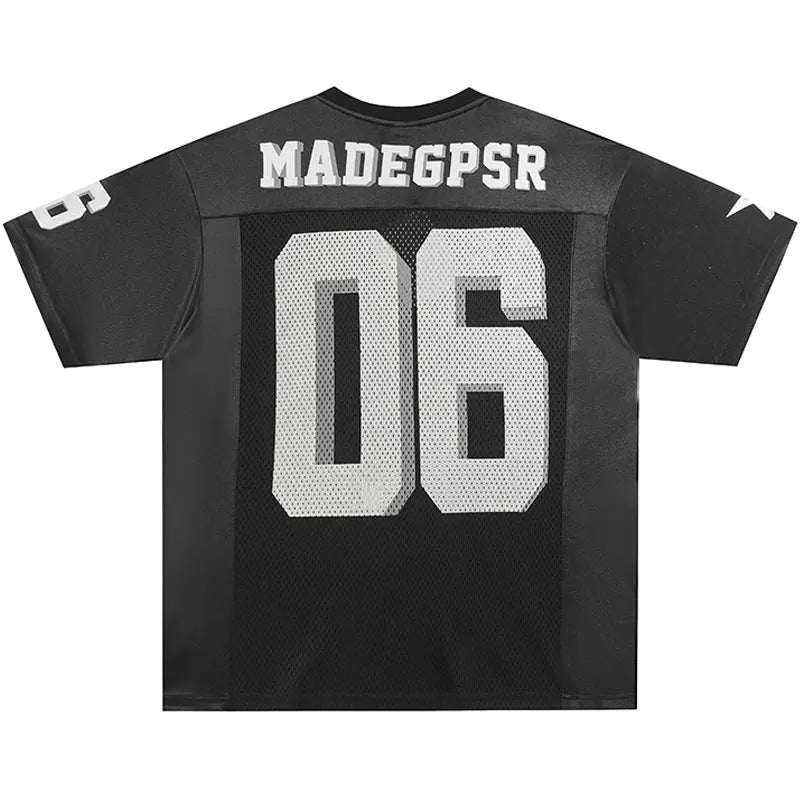 Mesh "06" Graphic Y2K Football Jersey