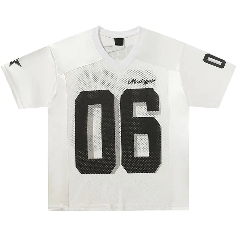 Mesh "06" Graphic Y2K Football Jersey