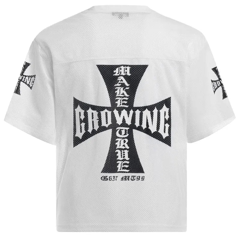 Mesh "Growing Cross" Y2K Football Jersey