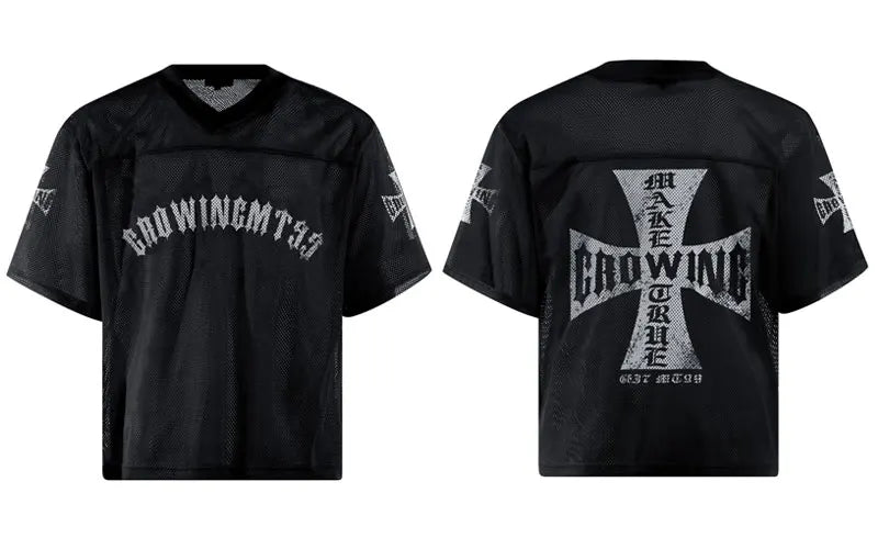Mesh "Growing Cross" Y2K Football Jersey