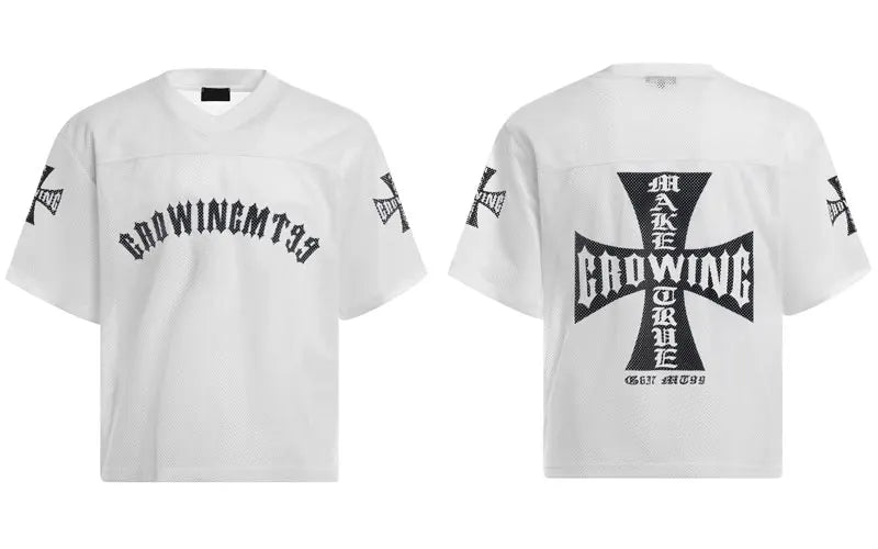 Mesh "Growing Cross" Y2K Football Jersey