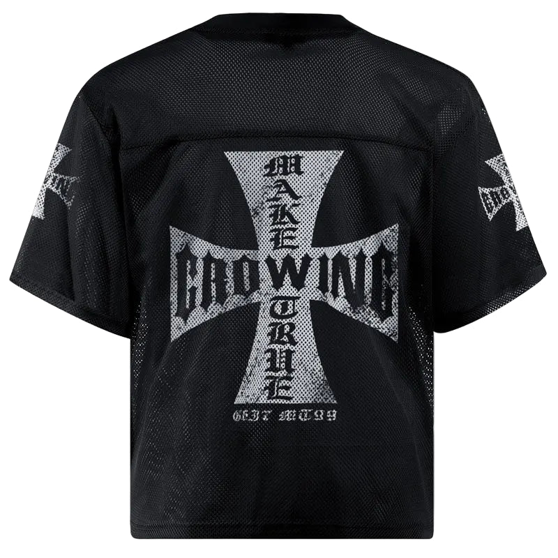 Mesh "Growing Cross" Y2K Football Jersey