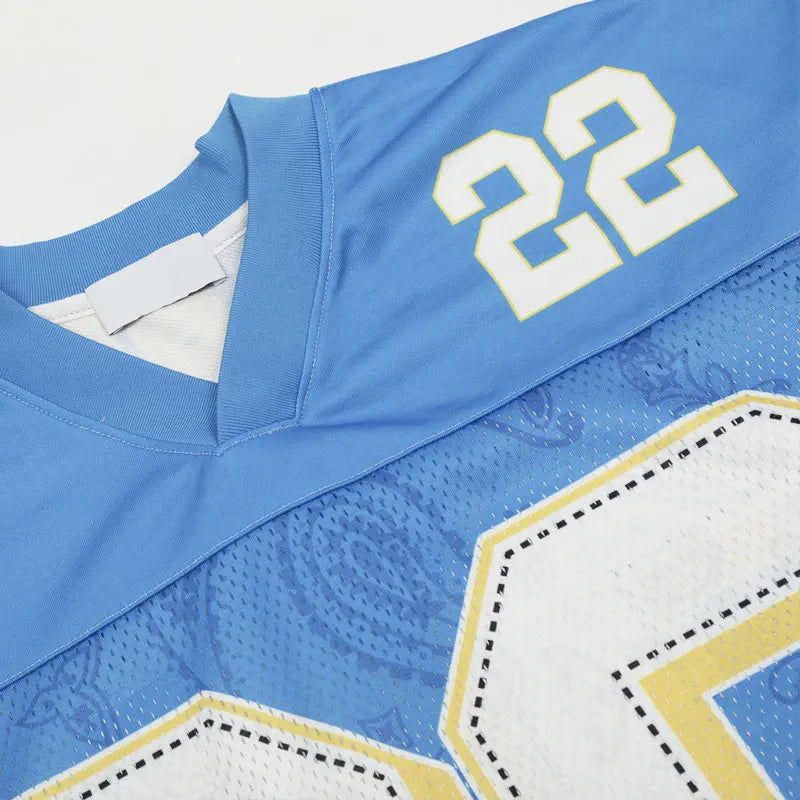 Mesh Oversized Y2K "22" Football Jersey