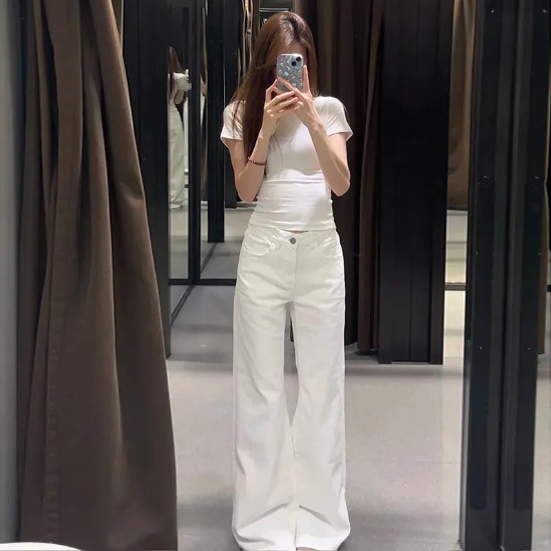 Minimalist Low Waist Y2K Flared Jeans