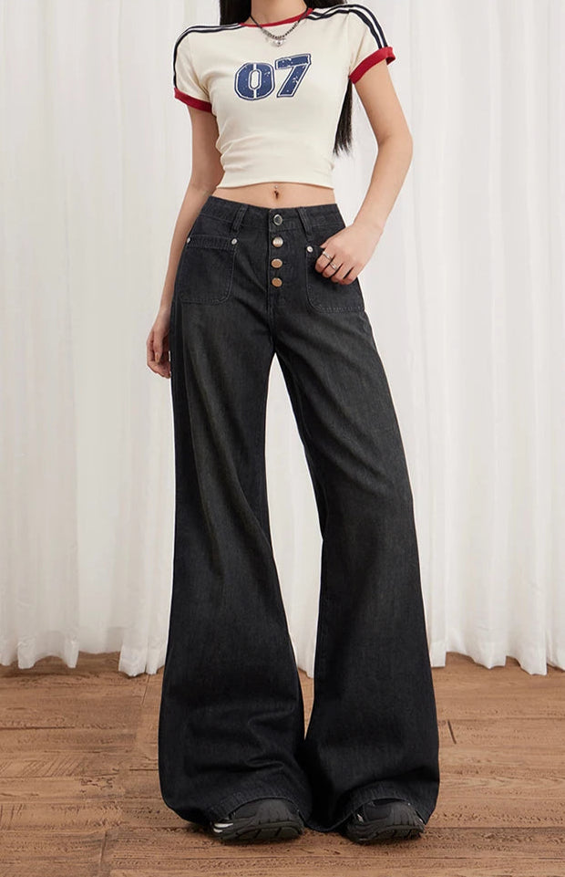 Minimalist Vintage Y2K Denim Flared Jeans