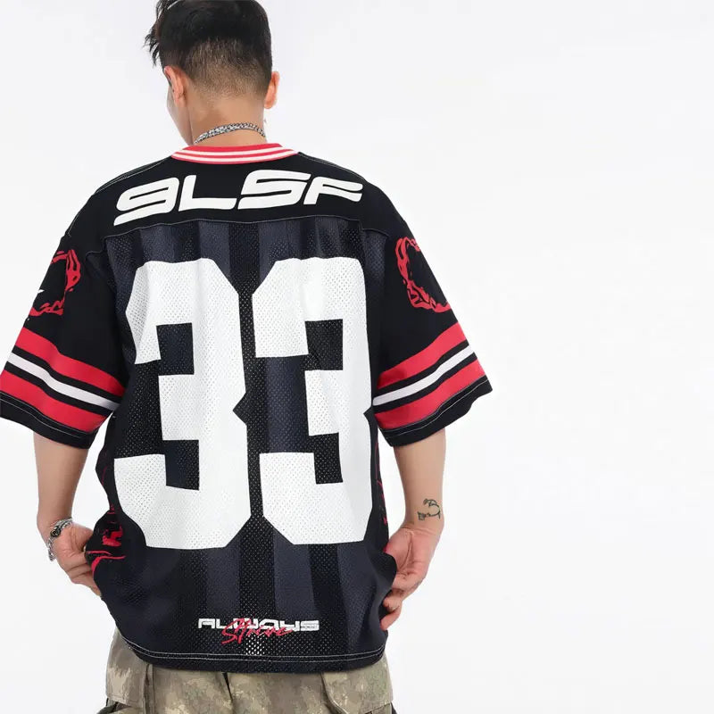 Oversized Mesh Y2K Racing Jersey