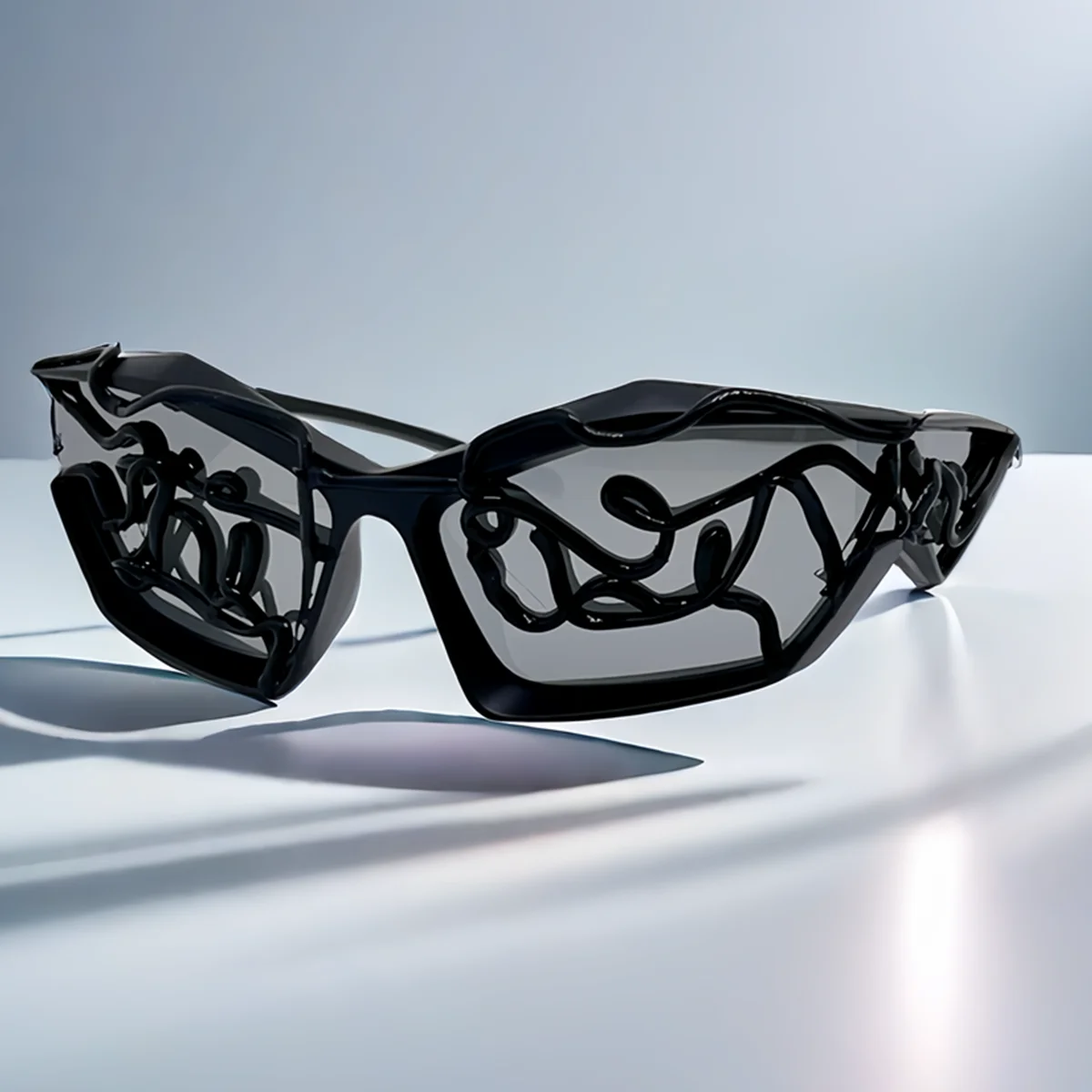 Personalised Lines Y2K Futuristic Sunglasses