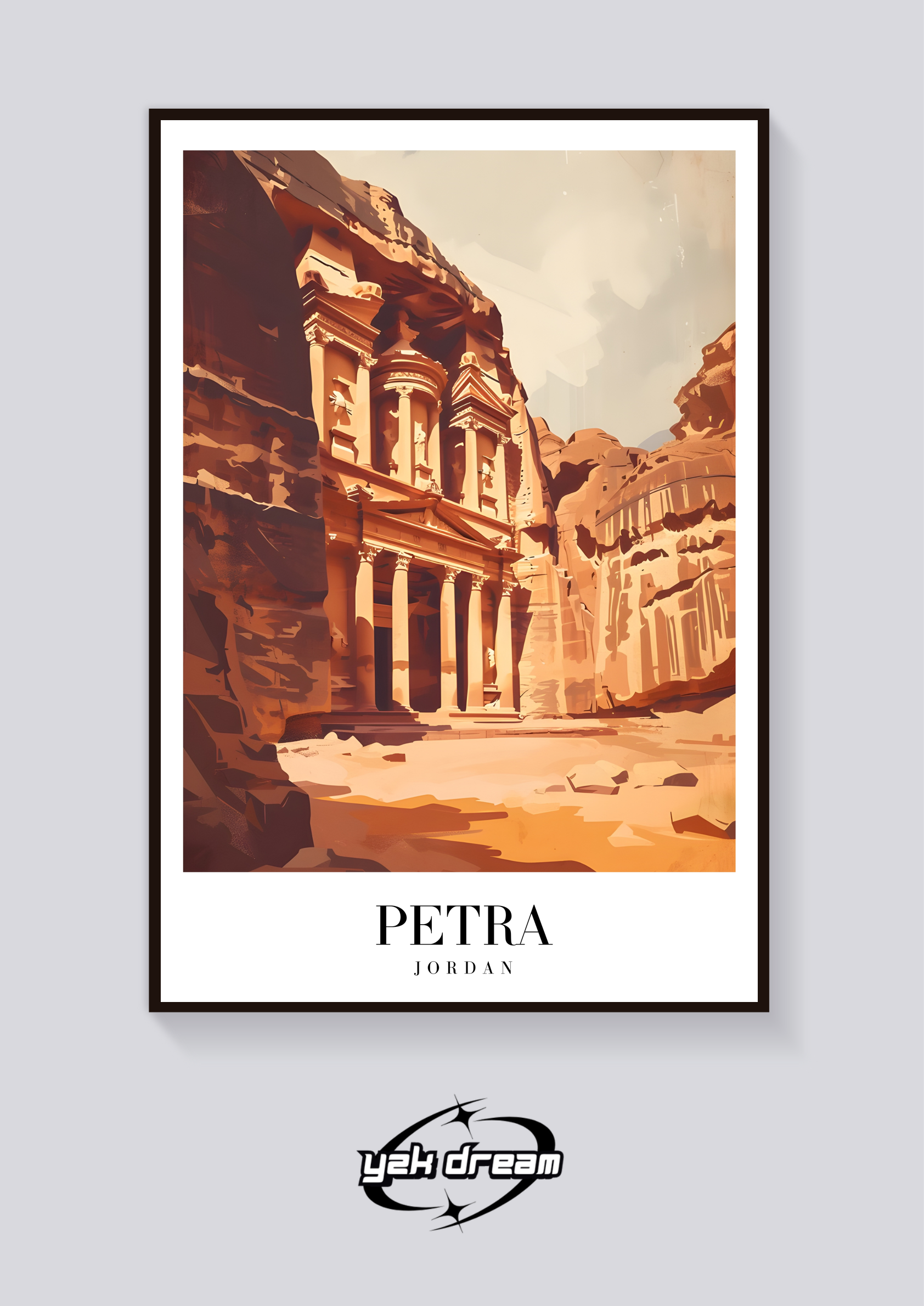 Petra Treasury Vintage Poster