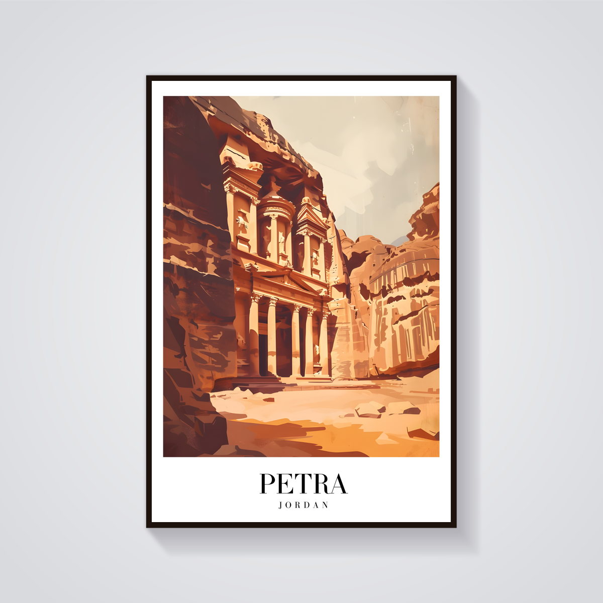 Petra Treasury Vintage Poster