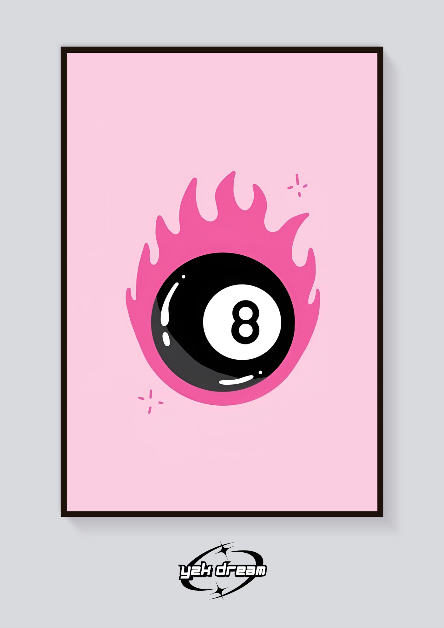 Pink 8 Ball Poster