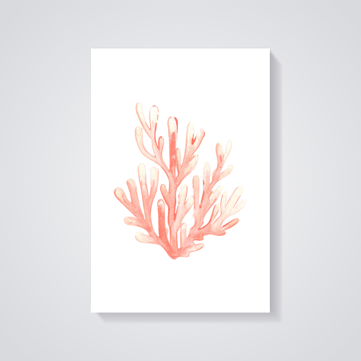 Pink Coral Watercolor Poster