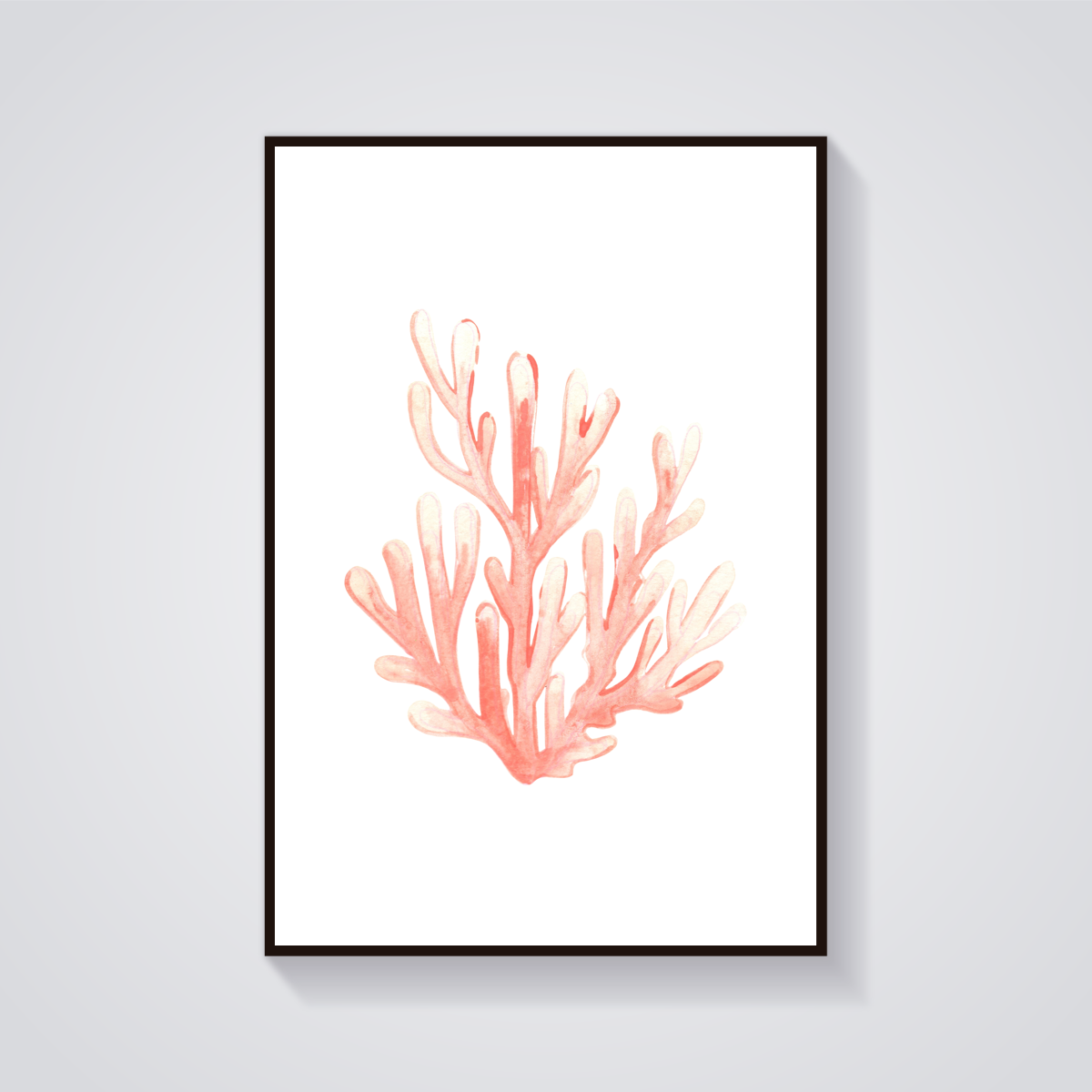 Pink Coral Watercolor Poster
