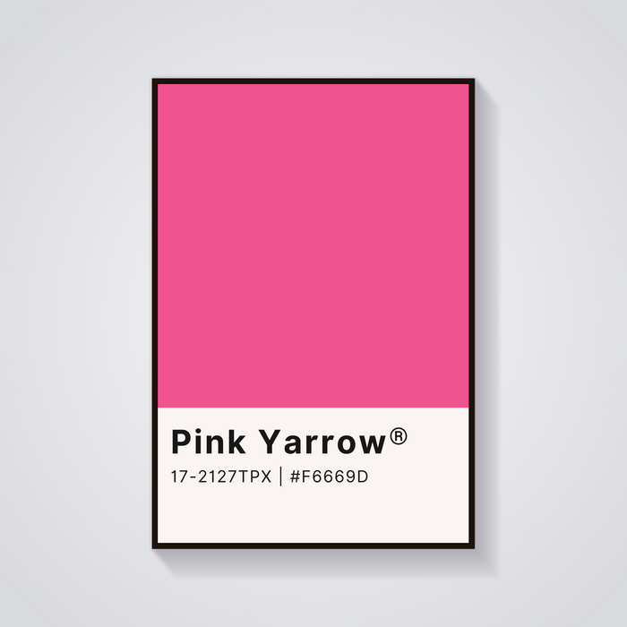 Pink Yarrow Pantone Color Art Print - Aesthetic Room Decor, Girly Wall Art