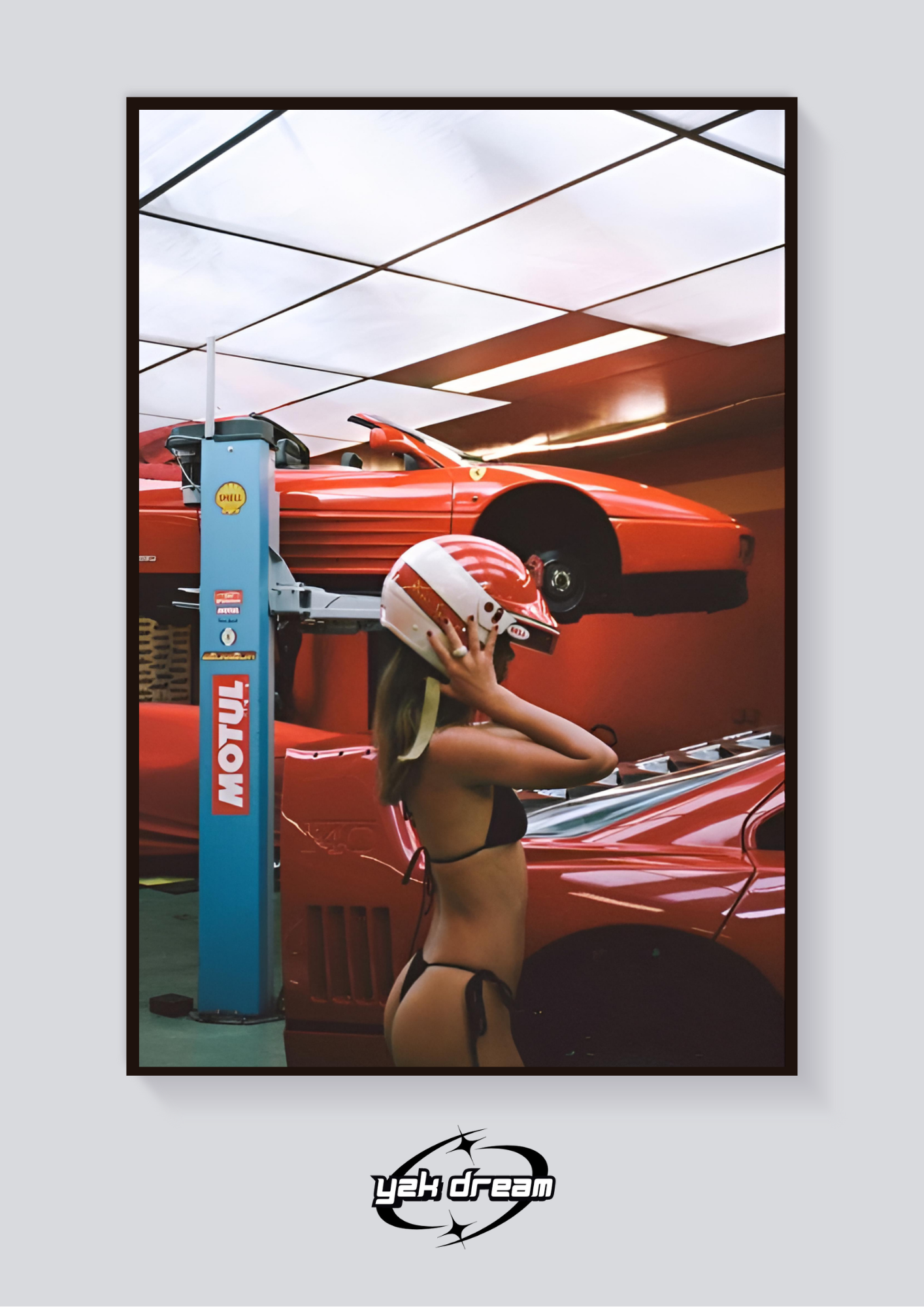 Y2K Ferrari Girl Poster