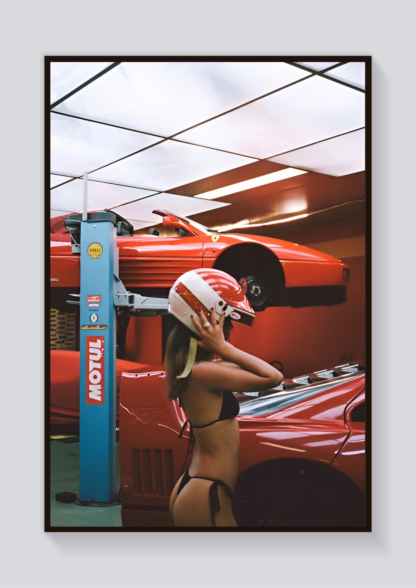 Y2K Ferrari Girl Poster