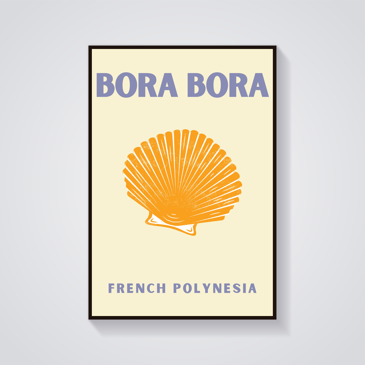 Preppy Bora Bora Seashell Poster